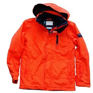 Quiksilver Boys XL 14 Jacket Orange DryFlight 10K Gorpcore Snow Hooded